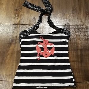Striped Sailor Halter Top